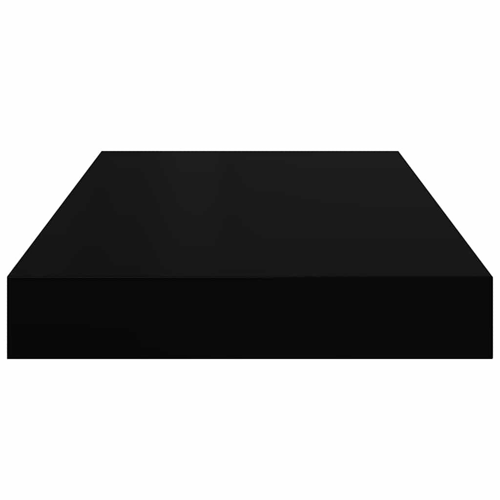 Ράφια Τοίχου 2 τεμ. Μαύρα 40x23x3,8 εκ. MDF - Pakobazaar