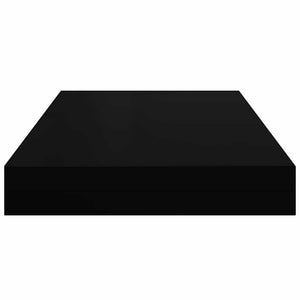 Ράφια Τοίχου 4 τεμ. Μαύρα 40x23,5x3,8 εκ. MDF