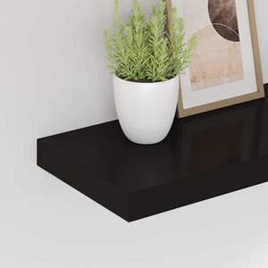 Ράφι Τοίχου Μαύρο 50x23,5x3,8 εκ. MDF