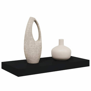 Ράφι Τοίχου Μαύρο 50x23,5x3,8 εκ. MDF