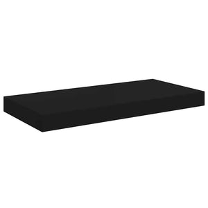 Ράφια Τοίχου 2 τεμ. Μαύρα 50x23,5x3,8 εκ. MDF