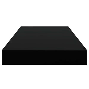 Ράφια Τοίχου 2 τεμ. Μαύρα 50x23,5x3,8 εκ. MDF