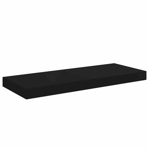 Ράφια Τοίχου 2 τεμ. Μαύρα 60x23,5x3,8 εκ. MDF - Pakobazaar