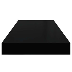 Ράφια Τοίχου 2 τεμ. Μαύρα 60x23,5x3,8 εκ. MDF - Pakobazaar