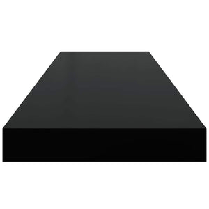 Ράφια Τοίχου 4 τεμ. Μαύρα 80x23,5x3,8 εκ. MDF