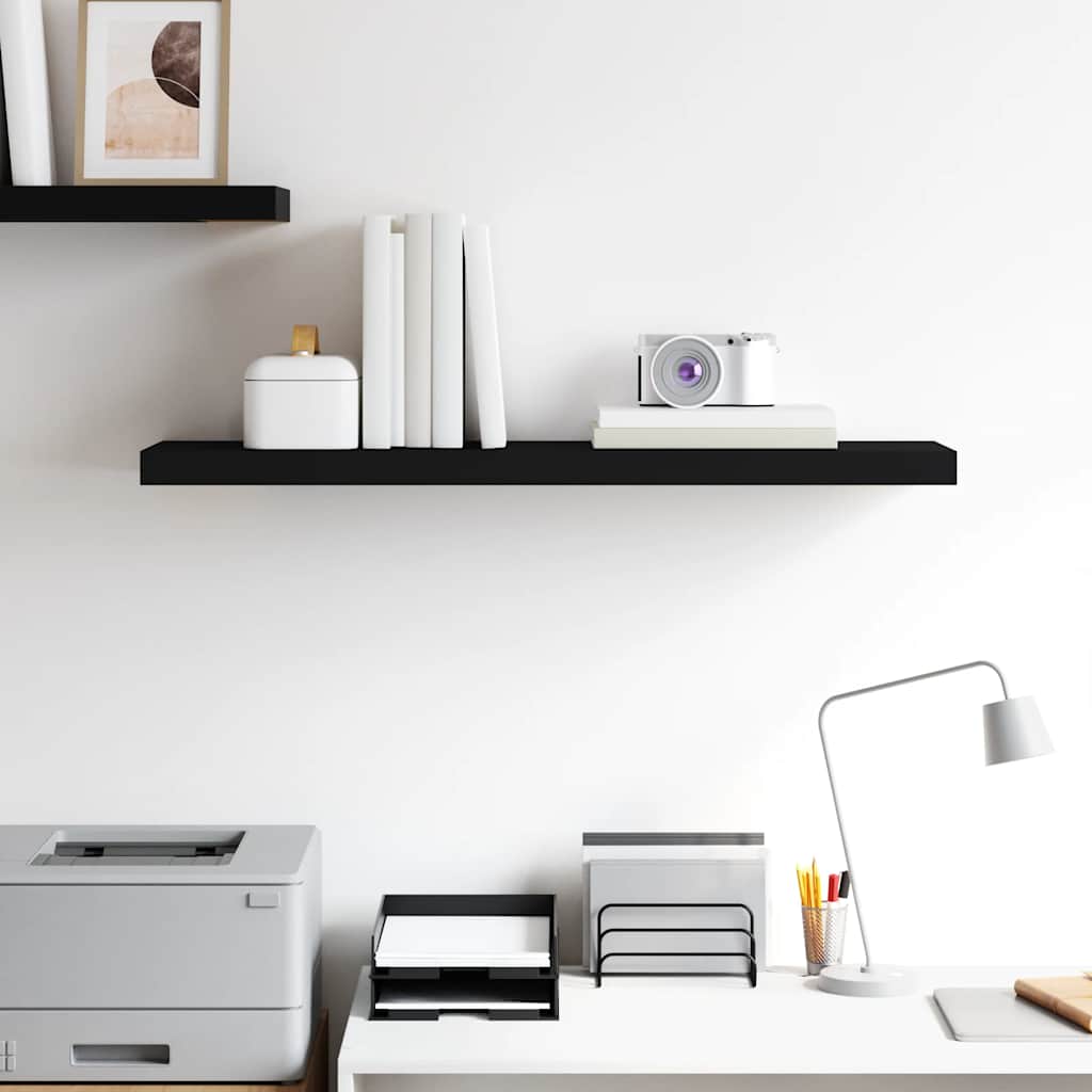 Ράφι Τοίχου Μαύρο 90 x 23,5 x 3,8 εκ. MDF - Pakobazaar