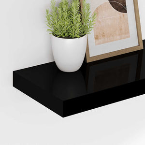 Ράφι Τοίχου Μαύρο 90 x 23,5 x 3,8 εκ. MDF - Pakobazaar