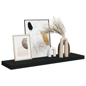 Ράφι Τοίχου Μαύρο 90 x 23,5 x 3,8 εκ. MDF - Pakobazaar