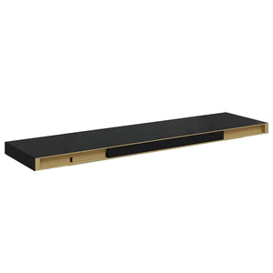 Ράφι Τοίχου Μαύρο 90 x 23,5 x 3,8 εκ. MDF - Pakobazaar
