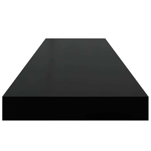 Ράφια Τοίχου 2 τεμ. Μαύρα 90x23,5x3,8 εκ. MDF
