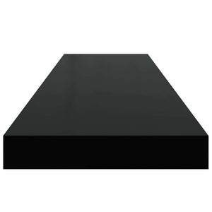 Ράφια Τοίχου 4 τεμ. Μαύρα 90x23,5x3,8 εκ. MDF