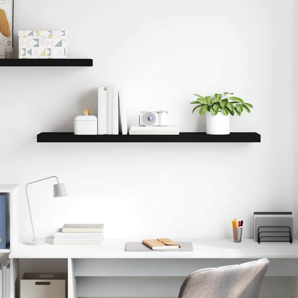Ράφι Τοίχου Μαύρο 120x23,5x3,8 εκ. MDF - Pakobazaar