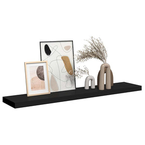 Ράφι Τοίχου Μαύρο 120x23,5x3,8 εκ. MDF - Pakobazaar