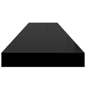 Ράφι Τοίχου Μαύρο 120x23,5x3,8 εκ. MDF - Pakobazaar