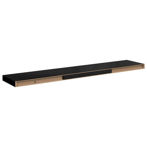 Ράφια Τοίχου 2 τεμ. Μαύρα 120x23,5x3,8 εκ. MDF - Pakobazaar