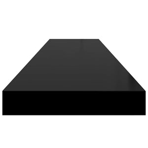 Ράφια Τοίχου 4 τεμ. Μαύρα 120x23,5x3,8 εκ. MDF