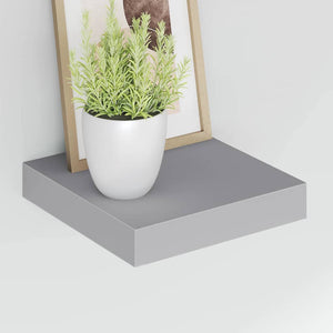 Ράφι Τοίχου Γκρι 23x23,5x3,8 εκ. από MDF