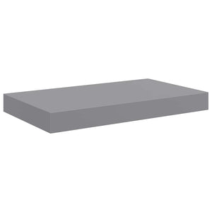 Ράφια Τοίχου 2 τεμ. Γκρι 40x23,5x3,8 εκ. MDF