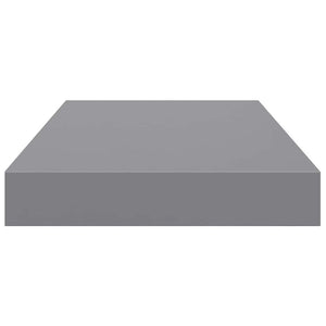 Ράφια Τοίχου 2 τεμ. Γκρι 40x23,5x3,8 εκ. MDF