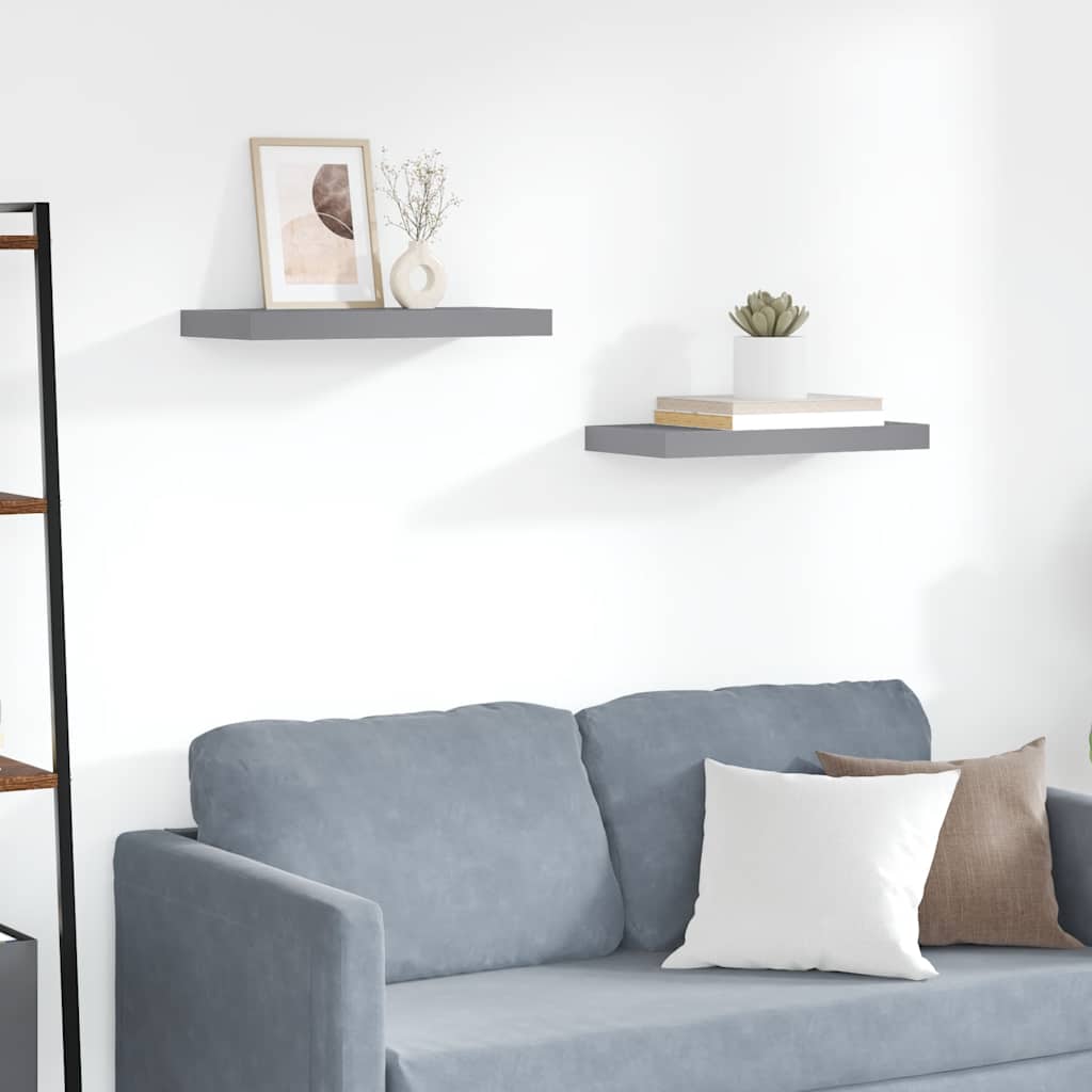 Ράφι Τοίχου Γκρι 50x23,5x3,8 εκ. MDF