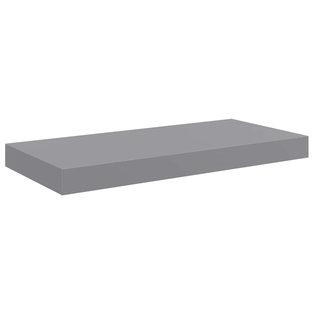 Ράφια Τοίχου 2 τεμ. Γκρι 50x23,5x3,8 εκ. MDF