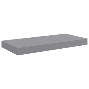 Ράφια Τοίχου 2 τεμ. Γκρι 50x23,5x3,8 εκ. MDF