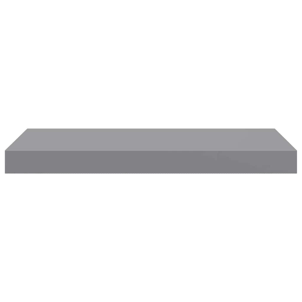 Ράφια Τοίχου 2 τεμ. Γκρι 50x23,5x3,8 εκ. MDF
