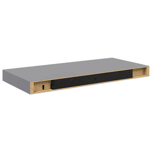 Ράφια Τοίχου 4 τεμ. Γκρι 50x23,5x3,8 εκ. MDF