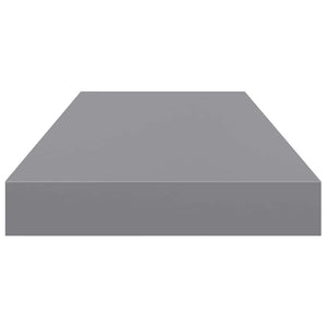 Ράφια Τοίχου 2 τεμ. Γκρι 60 x 23,5 x 3,8 εκ. MDF
