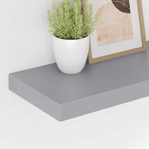 Ράφια Τοίχου 4 τεμ. Γκρι 60 x 23,5 x 3,8 εκ. MDF