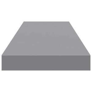 Ράφια Τοίχου 2 τεμ. Γκρι 80x23,5x3,8 εκ. MDF