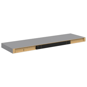 Ράφια Τοίχου 2 τεμ. Γκρι 80x23,5x3,8 εκ. MDF
