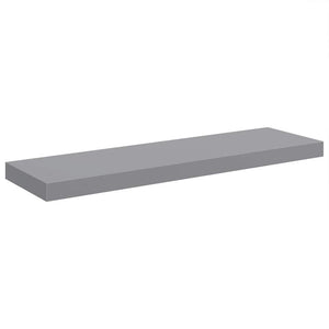 Ράφια Τοίχου 4 τεμ. Γκρι 80x23,5x3,8 εκ. MDF