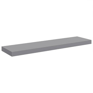 Ράφια Τοίχου 2 τεμ. Γκρι 90x23,5x3,8 εκ. MDF
