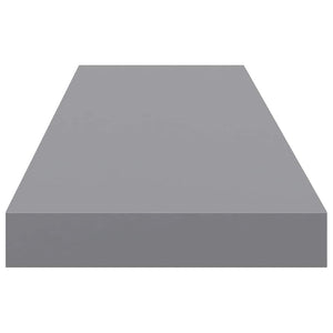 Ράφια Τοίχου 2 τεμ. Γκρι 90x23,5x3,8 εκ. MDF