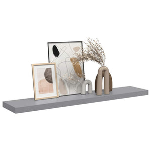 Ράφι Τοίχου Γκρι 120x23,5x3,8 εκ. MDF