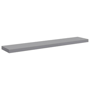 Ράφια Τοίχου 2 τεμ. Γκρι 120x23,5x3,8 εκ. MDF - Pakobazaar