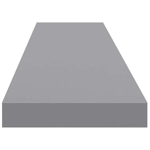 Ράφια Τοίχου 2 τεμ. Γκρι 120x23,5x3,8 εκ. MDF - Pakobazaar