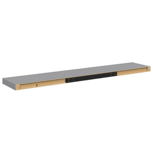 Ράφια Τοίχου 2 τεμ. Γκρι 120x23,5x3,8 εκ. MDF - Pakobazaar