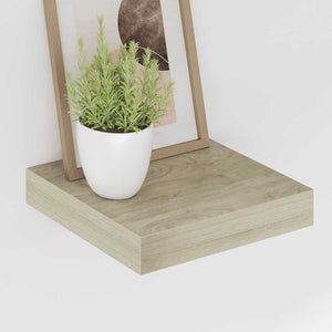 Ράφια Τοίχου 2 τεμ. Χρώμα Δρυός 23x23,5x3,8 εκ. MDF