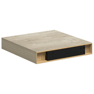 Ράφια Τοίχου 2 τεμ. Χρώμα Δρυός 23x23,5x3,8 εκ. MDF