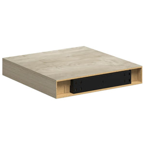Ράφια Τοίχου 4 τεμ. Χρώμα Δρυός 23x23,5x3,8 εκ. MDF