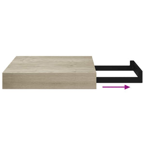 Ράφια Τοίχου 4 τεμ. Χρώμα Δρυός 23x23,5x3,8 εκ. MDF