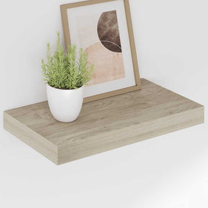 Ράφια Τοίχου 2 τεμ. Χρώμα Δρυός 40x23,5x3,8 εκ. MDF