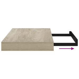 Ράφια Τοίχου 2 τεμ. Χρώμα Δρυός 40x23,5x3,8 εκ. MDF