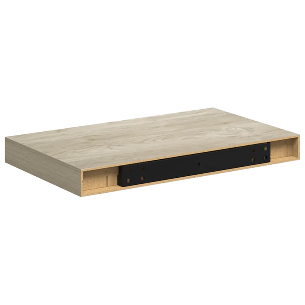 Ράφια Τοίχου 4 τεμ. Χρώμα Δρυός 40x23,5x3,8 εκ. MDF