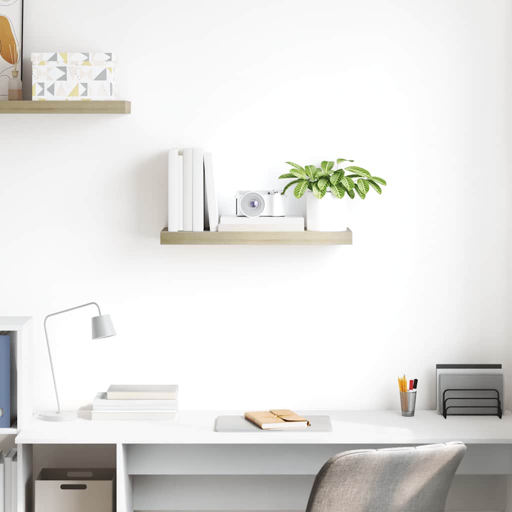 Ράφι Τοίχου Χρώμα Δρυός 60x23,5x3,8 εκ. MDF