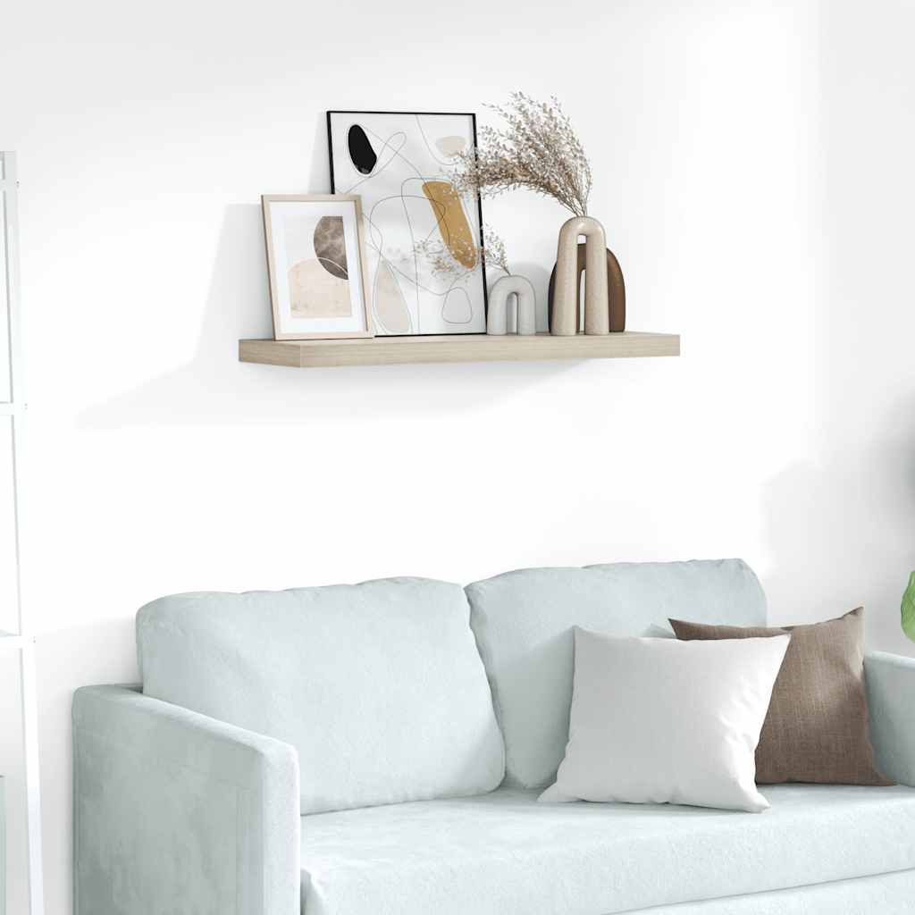 Ράφι Τοίχου Χρώμα Δρυός 80x23,5x3,8 εκ. MDF