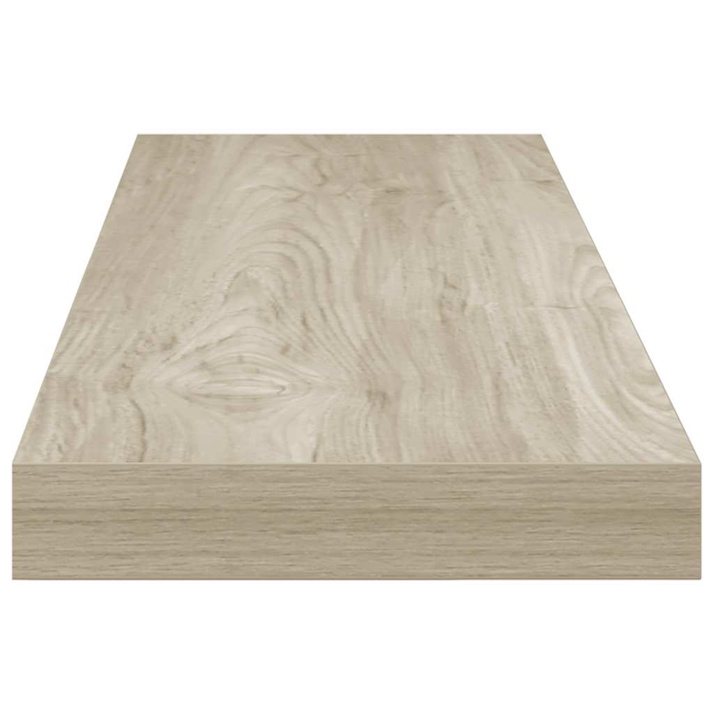 Ράφια Τοίχου 2 τεμ. Χρώμα Δρυός 80x23,5x3,8 εκ. MDF - Pakobazaar