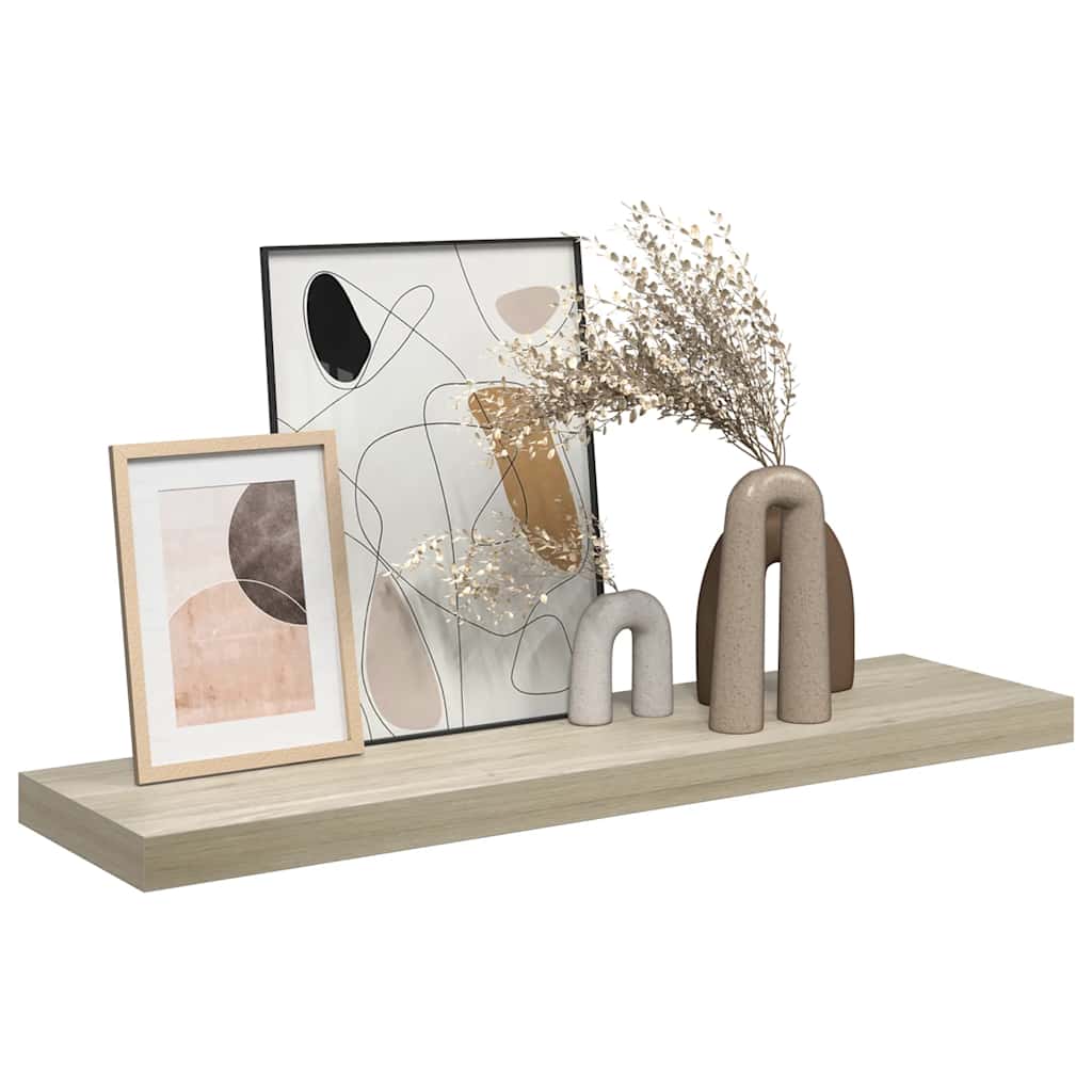 Ράφι Τοίχου Χρώμα Δρυός 90x23,5x3,8 εκ. MDF